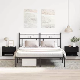 Éjjeliszekrény 2 pcs Musta tammi 46 x 29,5 x 30 cm Faanyag