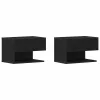 Éjjeliszekrény 2 pcs Musta tammi 46 x 29,5 x 30 cm Faanyag