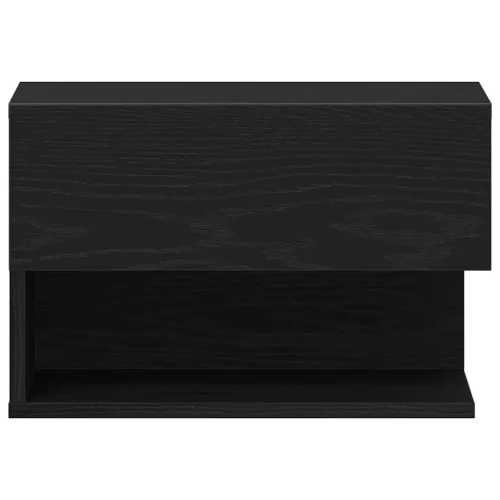 Éjjeliszekrény 2 pcs Musta tammi 46 x 29,5 x 30 cm Faanyag