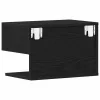 Éjjeliszekrény 2 pcs Musta tammi 46 x 29,5 x 30 cm Faanyag