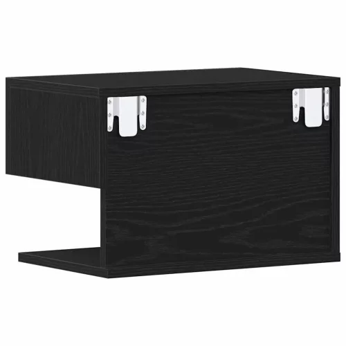 Éjjeliszekrény 2 pcs Musta tammi 46 x 29,5 x 30 cm Faanyag