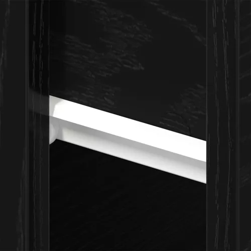 Éjjeliszekrény 2 pcs Musta tammi 46 x 29,5 x 30 cm Faanyag