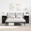 Éjjeliszekrény 2 pcs Musta tammi 40 x 35 x 65 cm Faanyag
