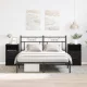 Éjjeliszekrény 2 pcs Musta tammi 40 x 35 x 65 cm Faanyag