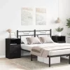 Éjjeliszekrény 2 pcs Musta tammi 40 x 35 x 65 cm Faanyag
