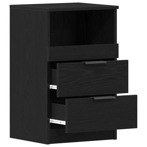 Éjjeliszekrény 2 pcs Musta tammi 40 x 35 x 65 cm Faanyag