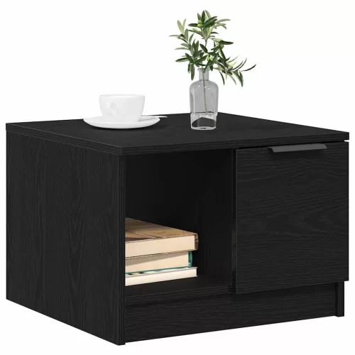 Dohányzóasztal with Drawer Musta tammi 50 x 50 x 36 cm Faanyag