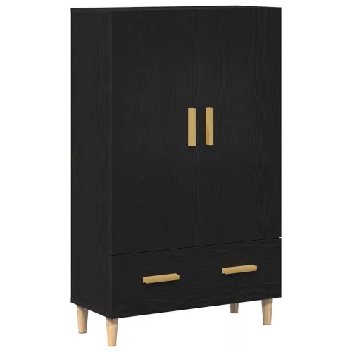 Magasfiú fiókkal Fekete 70 x 31 x 115 cm Faanyag