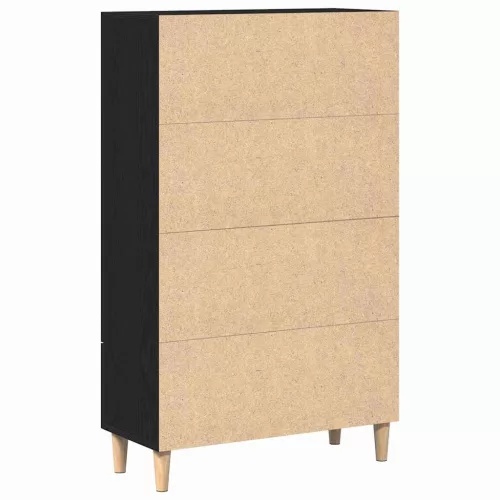 Magasfiú fiókkal Fekete 70 x 31 x 115 cm Faanyag