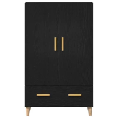 Magasfiú fiókkal Fekete 70 x 31 x 115 cm Faanyag