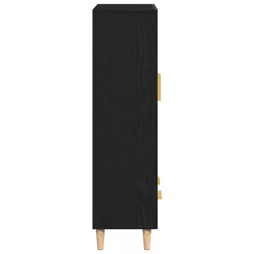 Magasfiú fiókkal Fekete 70 x 31 x 115 cm Faanyag