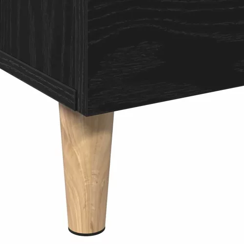 Magasfiú fiókkal Fekete 70 x 31 x 115 cm Faanyag