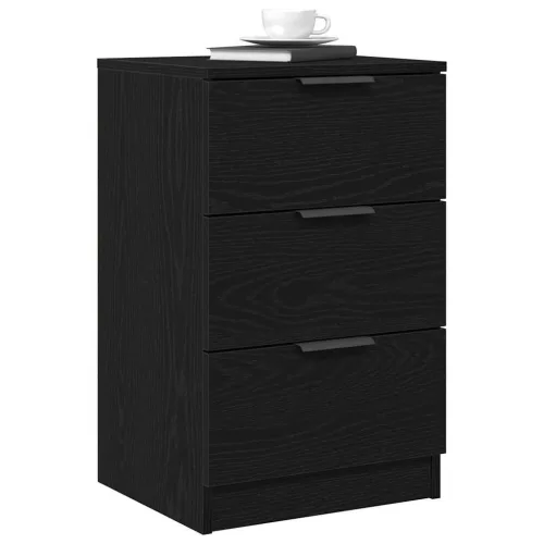 Éjjeliszekrény 2 pcs Musta tammi 40 x 65 x 65 cm Faanyag