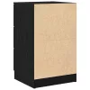 Éjjeliszekrény 2 pcs Musta tammi 40 x 65 x 65 cm Faanyag