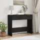 Konzolasztal fiókkal Musta tammi 90 x 36 x 75 cm Faanyag
