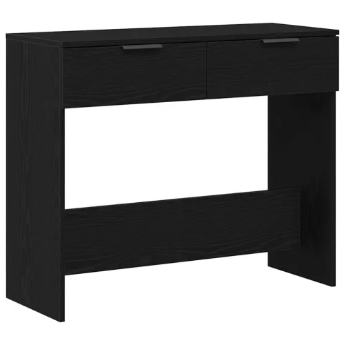 Konzolasztal fiókkal Musta tammi 90 x 36 x 75 cm Faanyag