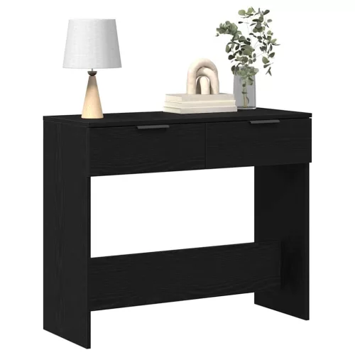Konzolasztal fiókkal Musta tammi 90 x 36 x 75 cm Faanyag