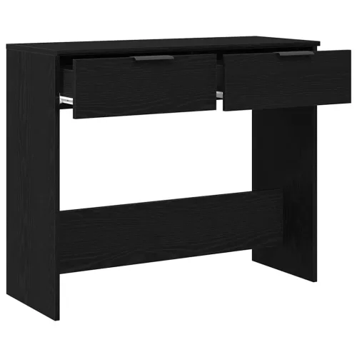 Konzolasztal fiókkal Musta tammi 90 x 36 x 75 cm Faanyag