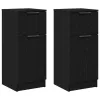Oldalszekrények 2 pcs Musta tammi 30 x 30 x 70 cm Faanyag