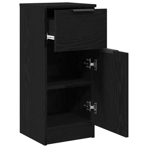 Oldalszekrények 2 pcs Musta tammi 30 x 30 x 70 cm Faanyag