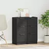 Oldalszekrények 2 pcs Musta tammi 30 x 30 x 70 cm Faanyag