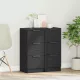 Oldalszekrények 2 pcs Musta tammi 30 x 30 x 70 cm Faanyag
