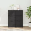 Oldalszekrények 2 pcs Musta tammi 30 x 30 x 70 cm Faanyag