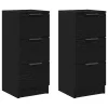 Oldalszekrények 2 pcs Musta tammi 30 x 30 x 70 cm Faanyag