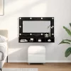 Tükörszekrény polcokkal Musta tammi 90 x 31.5 x 62 cm Faanyag