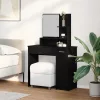 Öltözködőasztal fiókkal Musta tammi 86.5 x 35 x 136 cm Faanyag