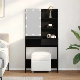   Öltözködőasztal fiókkal Musta tammi 74.5 x 40 x 141 cm Faanyag