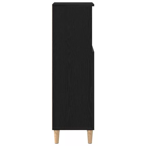 Fürdőszoba Szekrény Fekete tölgy 30 x 30 x 100 cm Faanyag