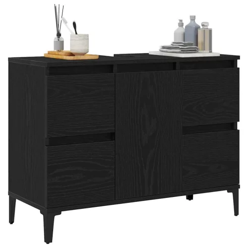 Mosdókagyló szekrény Musta tammi 80 x 33 x 60 cm Faanyag