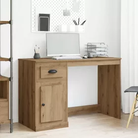   Asztal fiókkal ajtóval kézműves tölgy 50 x 115 x 75 cm Faanyag