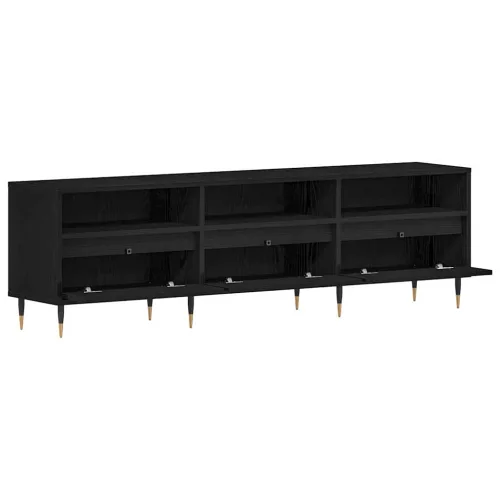 TV szekrény Musta tammi 150 x 30 x 44.5 cm Faanyag