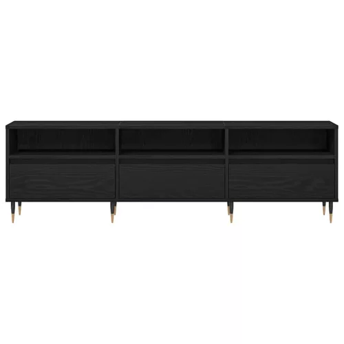 TV szekrény Musta tammi 150 x 30 x 44.5 cm Faanyag