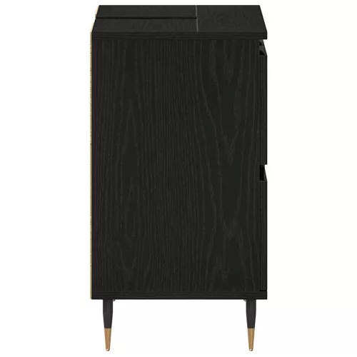 Mosdókagyló Szekrény Fekete tölgy 80 x 33 x 60 cm Faanyag