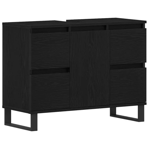 Fürdőszoba Székény fiókkal Musta tammi 80 x 33 x 60 cm Faanyag