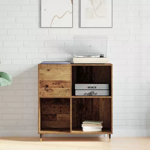 Hanglemez szekrény polcokkal Régi fa 85 x 38 x 89 cm Faanyag
