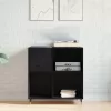 Hanglemez szekrény Musta tammi 85 x 38 x 89 cm Faanyag