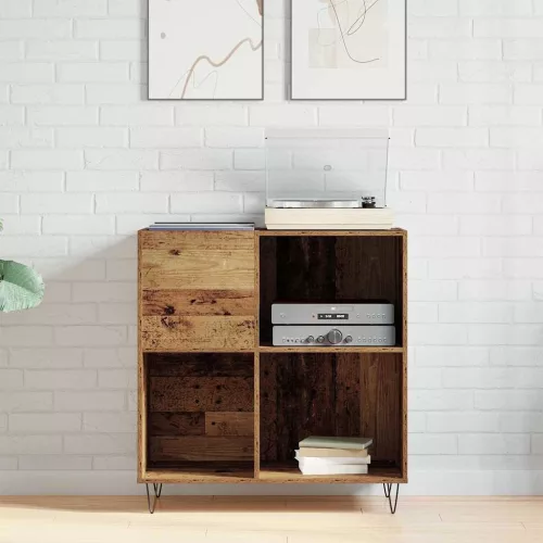 Hanglemez szekrény polcokkal Régi fa 85 x 38 x 89 cm Faanyag