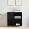 Hanglemez szekrény Musta tammi 85 x 38 x 89 cm Faanyag