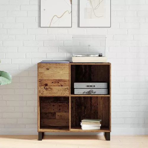 Hanglemez szekrény polcokkal Régi fa 85 x 38 x 89 cm Faanyag