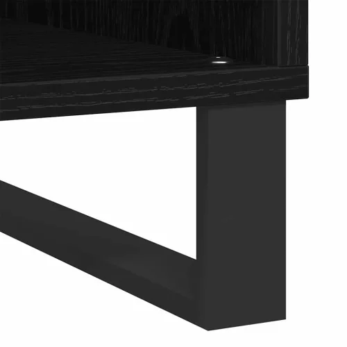 Hanglemez szekrény Musta tammi 85 x 38 x 89 cm Faanyag