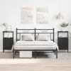 Éjjeliszekrény 2 pcs Musta tammi 41 x 31 x 80 cm Faanyag