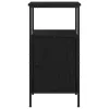 Éjjeliszekrény 2 pcs Musta tammi 41 x 31 x 80 cm Faanyag