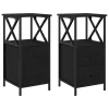 Éjjeli Szekrény fiókkal 2 pcs Musta tammi 34 x 35.5 x 70 cm