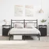 Éjjeli szekrény fiókkal 2 pcs Musta tammi 44 x 45 x 60 cm