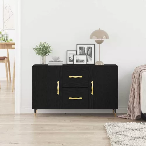 Széf fiókkal Musta tammi 100 x 36 x 60 cm Faanyag