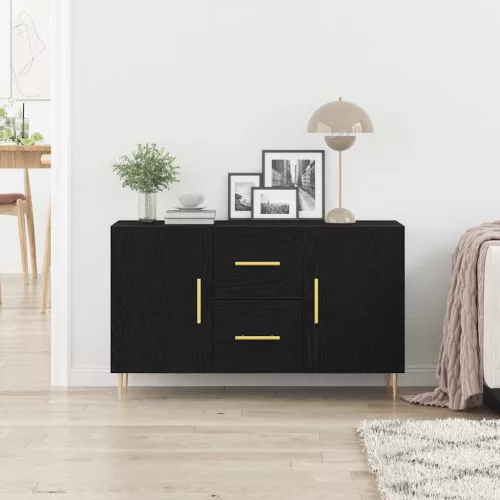 Széf fiókkal Musta tammi 100 x 36 x 60 cm Faanyag